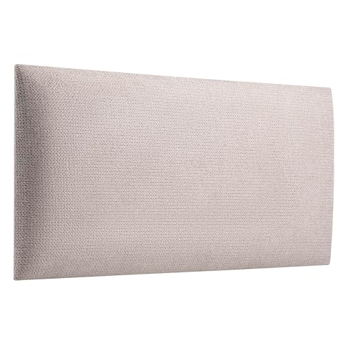 softwalls Wandkissen Velour mit 50mm Polsterung - Bett Kopfteil Wandpolster - Wandverkleidung - Wandpaneele | 60 x 30 Beige von softwalls