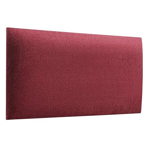 softwalls Wandkissen Velour mit 50mm Polsterung - Bett Kopfteil Wandpolster - Wandverkleidung - Wandpaneele | 60 x 30 Chianti von softwalls