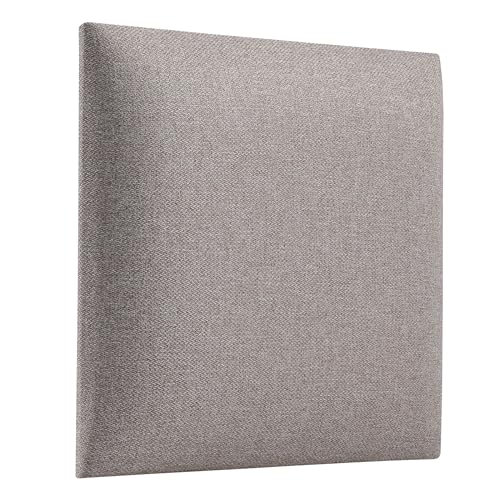 softwalls Wandkissen Webstoff mit 50mm Polsterung - Bett Kopfteil Wandpolster - Wandverkleidung - Wandpaneele | 30 x 30 Beige von softwalls