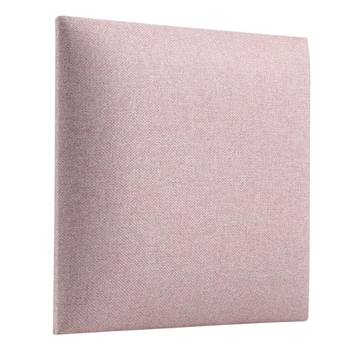 softwalls Wandkissen Webstoff mit 50mm Polsterung - Bett Kopfteil Wandpolster - Wandverkleidung - Wandpaneele | 30 x 30 Rosa von softwalls