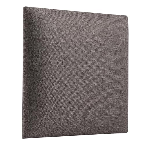 softwalls Wandkissen Webstoff mit 50mm Polsterung - Bett Kopfteil Wandpolster - Wandverkleidung - Wandpaneele | 30 x 30 Taupe von softwalls