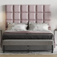 Wandkissen Samt Zartrosa 30x30 Kopfteil Bett Gepolstert - Wandpaneel Paneel Wandverkleidung Wanddekoration Wanddeko Polster von softwallsDE