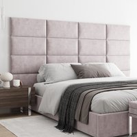 Wandkissen Samt Zartrosa 60x30 Kopfteil Bett Gepolstert - Wandpaneel Paneel Wandverkleidung Wanddekoration Wanddeko Polster von softwallsDE