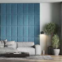 Wandkissen Velour - Capri Kopfteil Gepolstertes Wandpaneel Wandpolsterung Paneele Polster Wandverkleidung Rückwand Wandschutz von softwallsDE