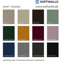 stoffmuster Riviera Samtstoff - Für Die Softwalls® Wandpolster/Bettbank Kissenbezug von softwallsDE
