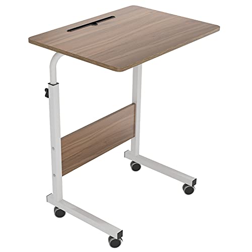 soges Beistelltisch Laptoptisch höhenverstellbar Computertisch PC-Tisch mit Rollen und Einschnitt 60CM*40CM von soges