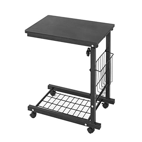 soges Beistelltische fürs Wohnzimmer Höhenverstellbarer Pflegetisch Computertisch Laptisch mit Rollen,Ablage und Stairaum,48 * 30 * 56/76CM soges Beistelltische fürs Wohnzimmer Höhenverstellbarer Pflegetisch Computertisch Laptisch mit Rollen,Ablage und Stairaum,48 * 30 * 56/76CM von soges