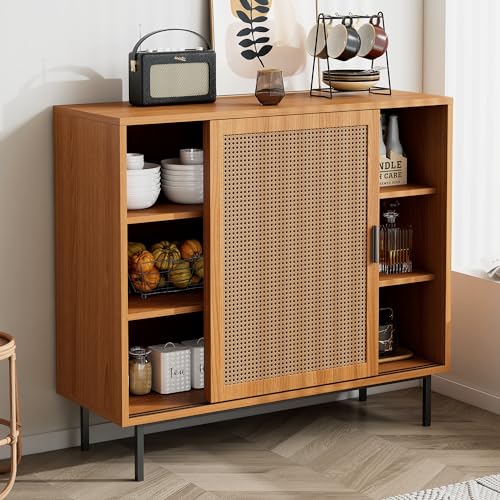 soges Sideboard Küchenschrank, Landhausstil Kommode mit 2 Schiebetüren, Verstellbare Regale für Wohnzimmer, Esszimmer, B100xH90xT37 cm soges Sideboard Küchenschrank, Landhausstil Kommode mit 2 Schiebetüren, Verstellbare Regale für Wohnzimmer, Esszimmer, B100xH90xT37 cm von soges
