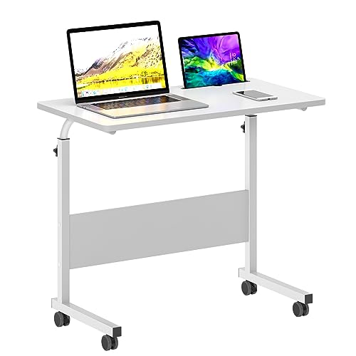 sogesfurniture 80cm Verstellbarer mobiler Betttisch, tragbarer Laptop-Computer-Ständer Schreibtische mit Tablet-Schlitz, Wagenablage, Laptop-Tisch, höhenverstellbar, stehender Computertisch, weiß sogesfurniture 80cm Verstellbarer mobiler Betttisch, tragbarer Laptop-Computer-Ständer Schreibtische mit Tablet-Schlitz, Wagenablage, Laptop-Tisch, höhenverstellbar, stehender Computertisch, weiß von sogesfurniture