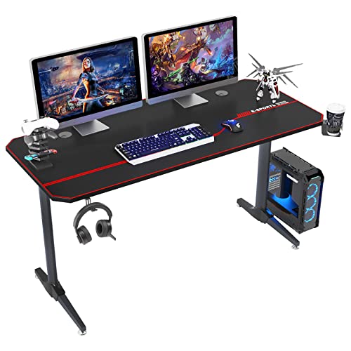 sogesfurniture Ergonomischer Gaming-Schreibtisch, 139,7 cm, Computertisch, PC-Schreibtisch, mit Getränkehalter und großem Mauspad, Studio-Schreibtisch für Studenten sogesfurniture Ergonomischer Gaming-Schreibtisch, 139,7 cm, Computertisch, PC-Schreibtisch, mit Getränkehalter und großem Mauspad, Studio-Schreibtisch für Studenten von sogesfurniture