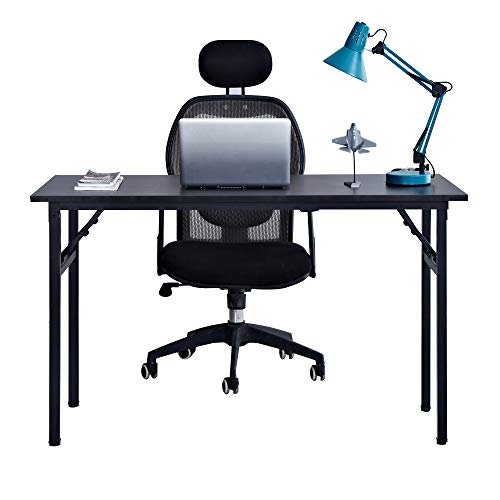 sogesfurniture Schreibtisch Klapptisch 120x60cm Computertisch Büromöbel PC Tisch, Stabil Bürotisch Konferenztisch Klappbar für Zuhause, Büro, Picknick, Garten, Schwarz AC5B-120-SF von sogesfurniture