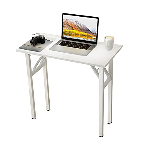 sogesfurniture Schreibtisch Klapptisch 80x40cm, Kompakt Computertisch Büromöbel PC Tisch Arbeitstisch Klappbar für Zuhause, Büro, Picknick, Garten, Weiß BHEU-LP-AC5WW-8040 von sogesfurniture