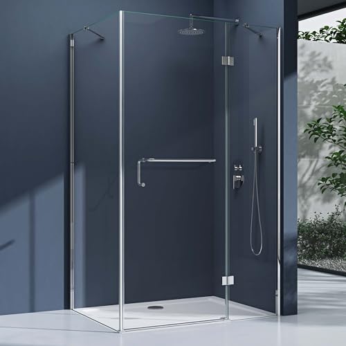 Sogood Eck-Duschkabine Eckdusche Rav04K 100x90x190cm Glasdusche ESG-Sicherheitsglas Klarglas inkl. Easy-Clean-Beschichtung von sogood