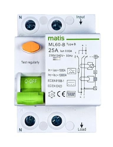 FI-Schutzschalter 25A - 30mA / 2-Pol/Typ B von solar+more