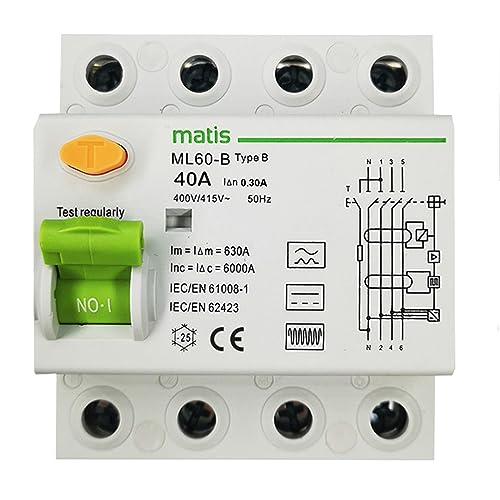 FI-Schutzschalter 40A - 300mA / 4-Pol/Typ B von solar+more