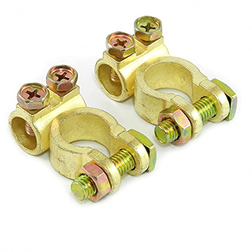 Batterieklemmen Massiv 12V 24V Typ STBK1 Autobatterie Solarbatterie Batterie Polklemmen Batteriepolklemmen Plus Minus Set (1 Paar) von solartronics