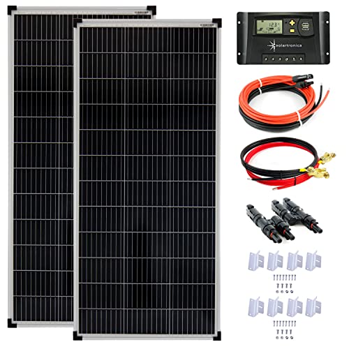 SOLARTRONICS 200 Watt 12V Solar Set 20A Laderegler gelb Montagewinkel Solaranlage Inselanlage Solarmodul 1200mm SOLARTRONICS 200 Watt 12V Solar Set 20A Laderegler gelb Montagewinkel Solaranlage Inselanlage Solarmodul 1200mm von solartronics