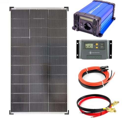SOLARTRONICS Komplettset 1x120 Watt Solarmodul 1070x585 600 Watt FS600D12V Wandler 10A Laderegler Solaranlage von solartronics