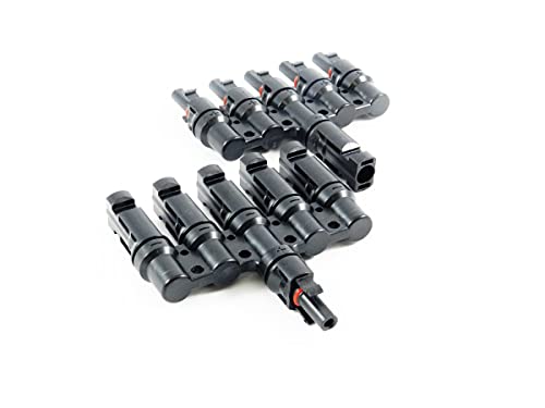 Solar Stecker 1 fach, 2 fach Y Stecker, 3 fach, 4 fach, 5 fach, 6 fach Kabel Verteiler Photovoltaik Steckverbinder Solarstecker (5 fach) von solartronics