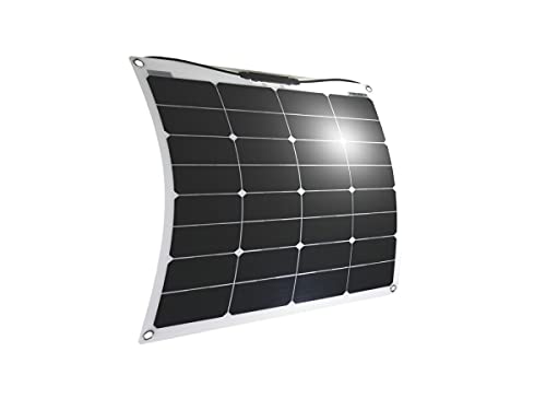 Solarmodul 50 Watt flexibel Mono Solarpanel Solarzelle Semi Flex PV Wohnmobil Camping 580x540x2 von solartronics
