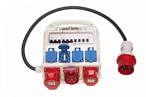 solartronics Baustromverteiler Eingang: 32A - Ausgang: 4x230V, 2x400V 16A, 1x400V 32A Starkstrom mit Sicherung von solartronics