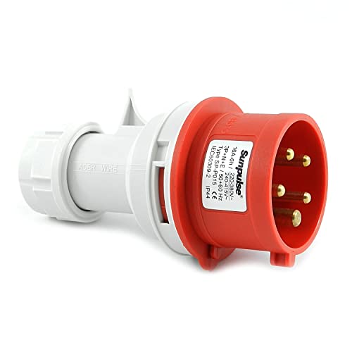 solartronics CEE Starkstrom Kupplung Stecker 16A 230V - 400V 5-polig Männlich IP44 91292 von solartronics