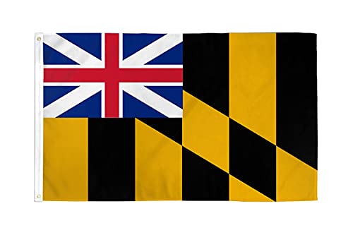 Calvert Maryland-Flagge, 100D-Polyester, Kalvert-Banner mit zwei Metallösen, farbecht, lebendige Farben, 150 x 90 cm von soldwellsd