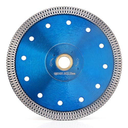 Solidure Extra Dünn Diamanttrennscheibe 150mm x 22,23mm Turbo Diamant Sägeblatt für zum Schneiden Schleifen Granit Marmor Beton Fliesen Solidure Extra Dünn Diamanttrennscheibe 150mm x 22,23mm Turbo Diamant Sägeblatt für zum Schneiden Schleifen Granit Marmor Beton Fliesen von solidure