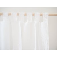 Leinenvorhang Mit Tab Top Aus Medium Leinen | 160 G/2/Weiss Boho Stil Leinenvorhänge von solinen