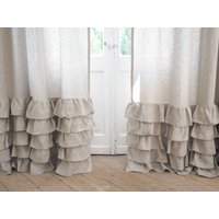 Vorhang Mit Rüschen Aus Medium Leinen | 160 G/M2/Gardine 100% Leinen von solinen