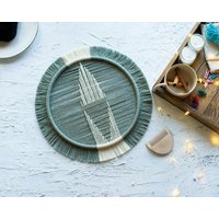 Kreis Makramee Wanddekor, Textiler Wandbehang, Faser Wandkunst, Weben Dekor, Stammes-Wand-Dekor, Neues Haus Geschenk, Zuhause Geschenk von solisofficial