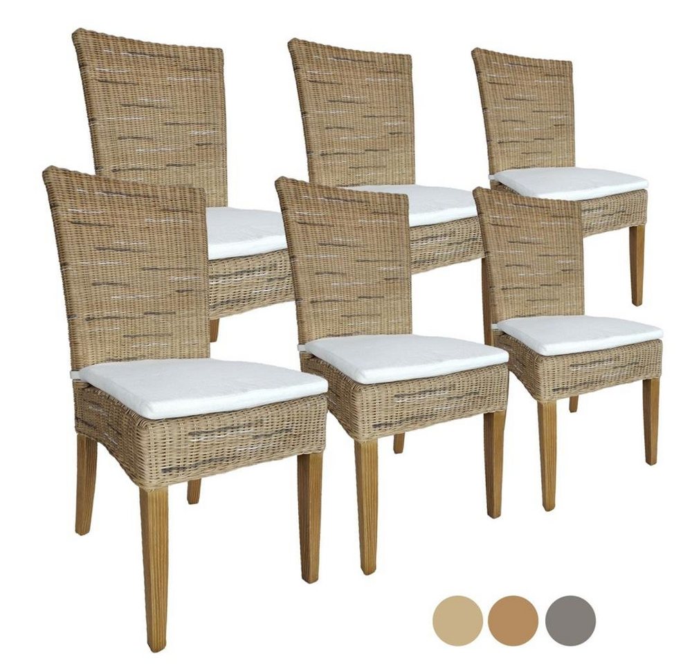 soma Sessel Soma Esszimmer Stühle Rattanstühle Set Cardine 6 Stück mit/ohne Sitz, Stuhl Sessel Sitzplatz Sitzmöbel von soma