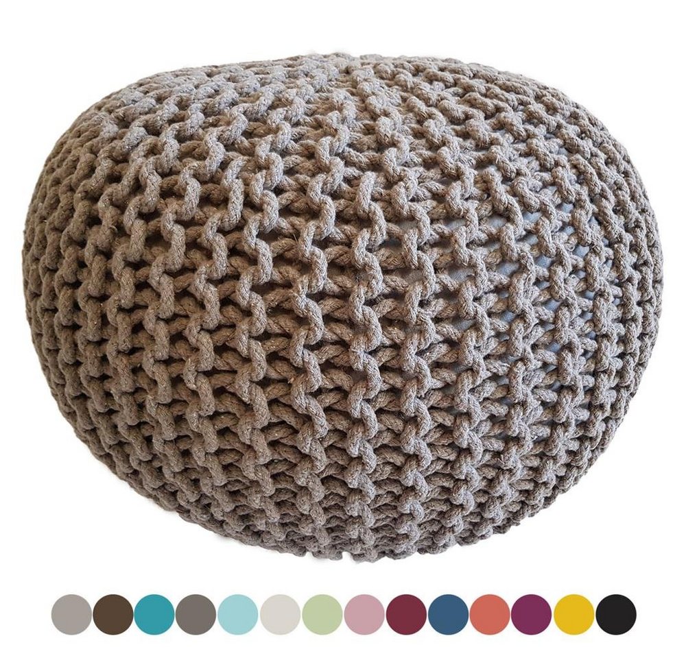 soma Sessel Soma Pouf Ø 55 cm Strickhocker Sitzpouf Sitzpuff Grobstrick-Optik extr, Stuhl Sessel Sitzplatz Sitzmöbel von soma