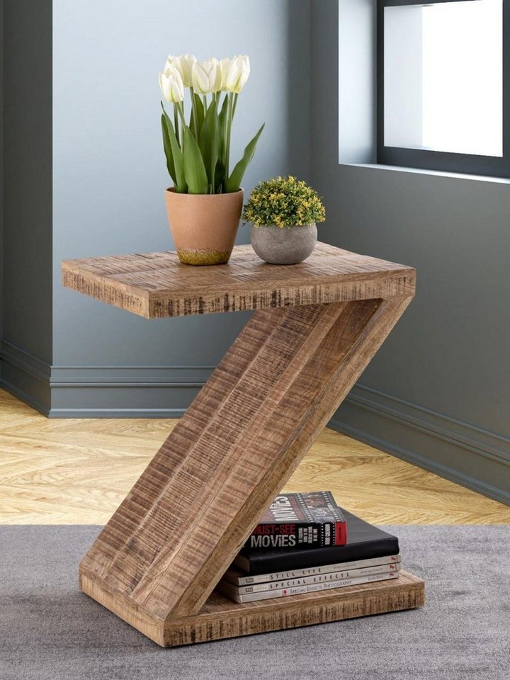 soma Couchtisch Beistelltisch Holz Z Form 42x50x31cm Zoro Sofatisch Blumentisch nachh von soma