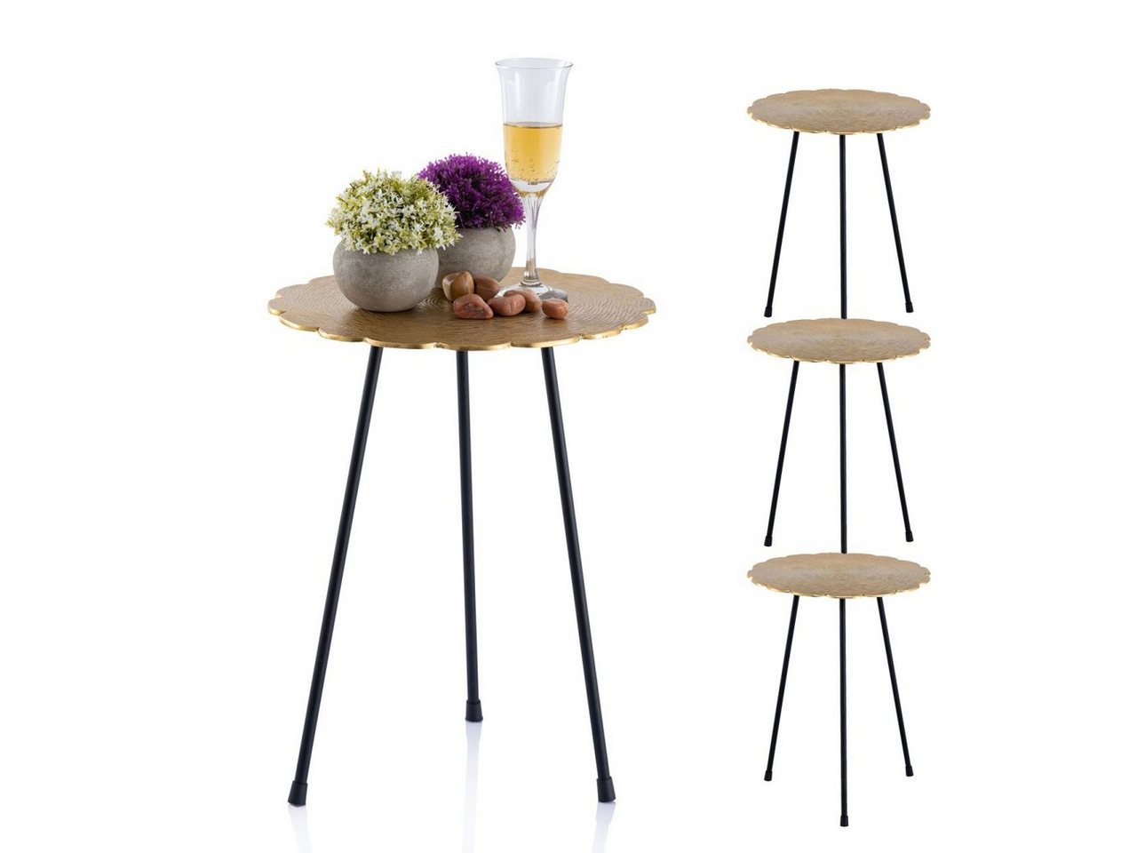 soma Couchtisch Beistelltisch Metall 4-teilig Dekotisch Hilton ø 35 x H 45 cm rund si soma Couchtisch Beistelltisch Metall 4-teilig Dekotisch Hilton ø 35 x H 45 cm rund si von soma