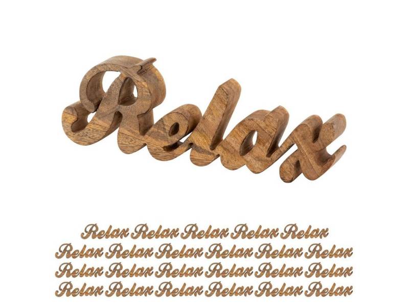 soma Dekofigur Schriftzug Relax Holzfigur Masterbox 24 Stück B28x9cm Dekoschrift Man, Dekofigur Skulptur Dekorationsartikel von soma