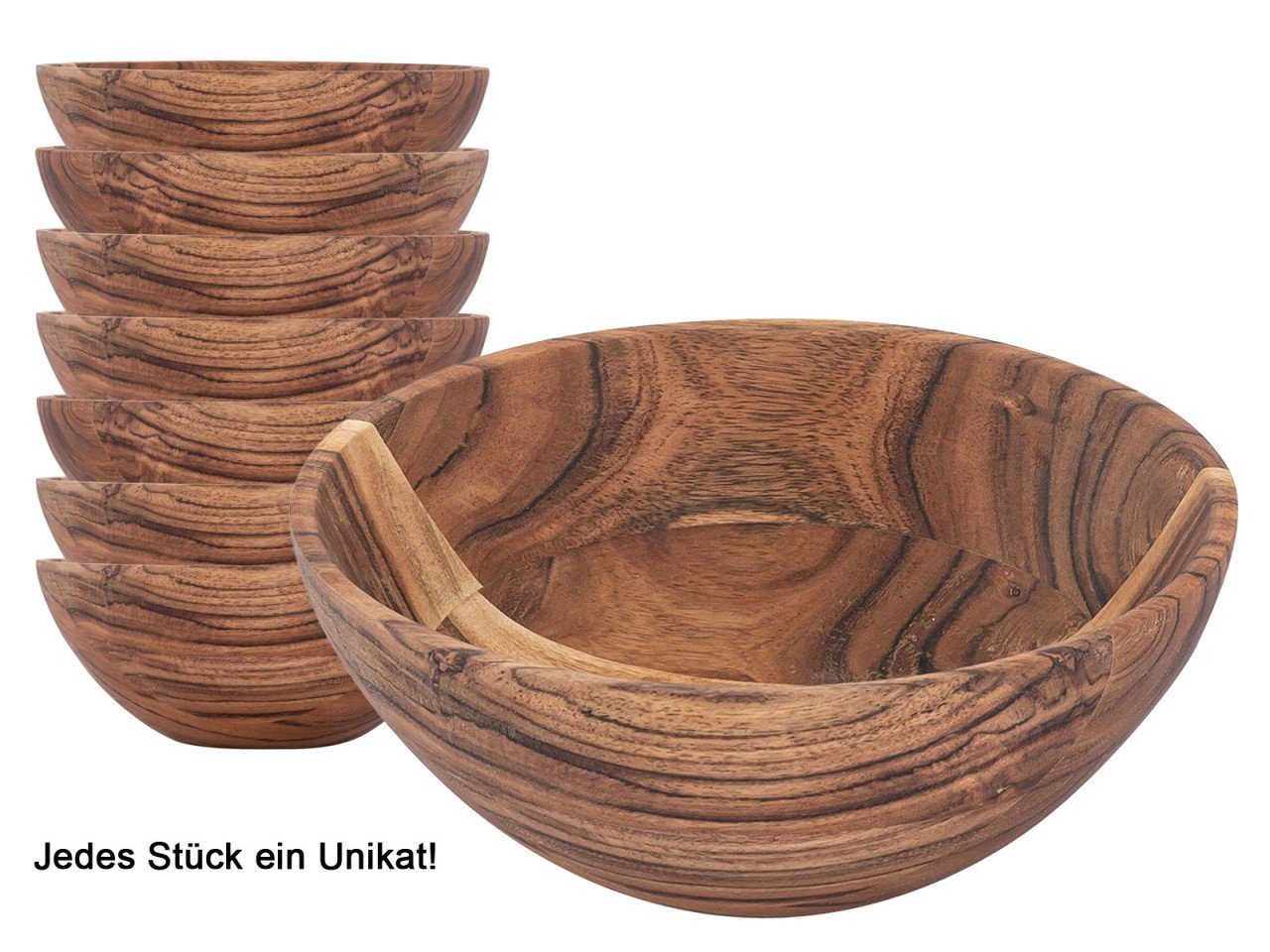 soma Dekoschale Holzschale Deko Schale Masterbox 8-teilig 20 o. 25cm lebensmittelecht von soma