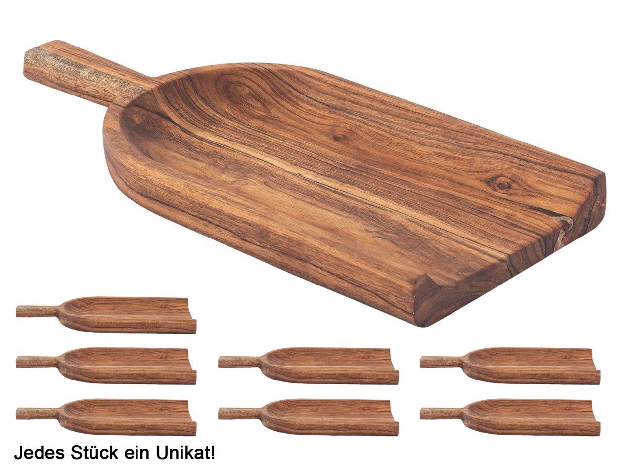 soma Dekotablett Holzschaufel Deko Schaufel 45x20cm Masterbox 8-teilig Holz Schale Aka, Tablett Dekoration Deko Artikel von soma