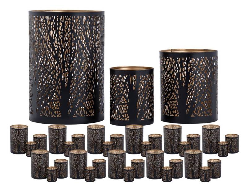 soma Kerzenhalter Windlicht 3er Set Masterbox 12x 3teilig Kerzenständer Forest Teelicht von soma