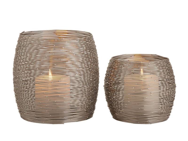 soma Kerzenhalter Teelichthalter Set 2-teilig Windlichter Kerzenständer Paris gold von soma
