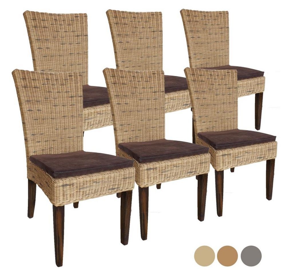 soma Sessel Soma Esszimmer Stühle Rattanstühle Set Cardine 6 Stück mit/ohne Sitz, Stuhl Sessel Sitzplatz Sitzmöbel von soma