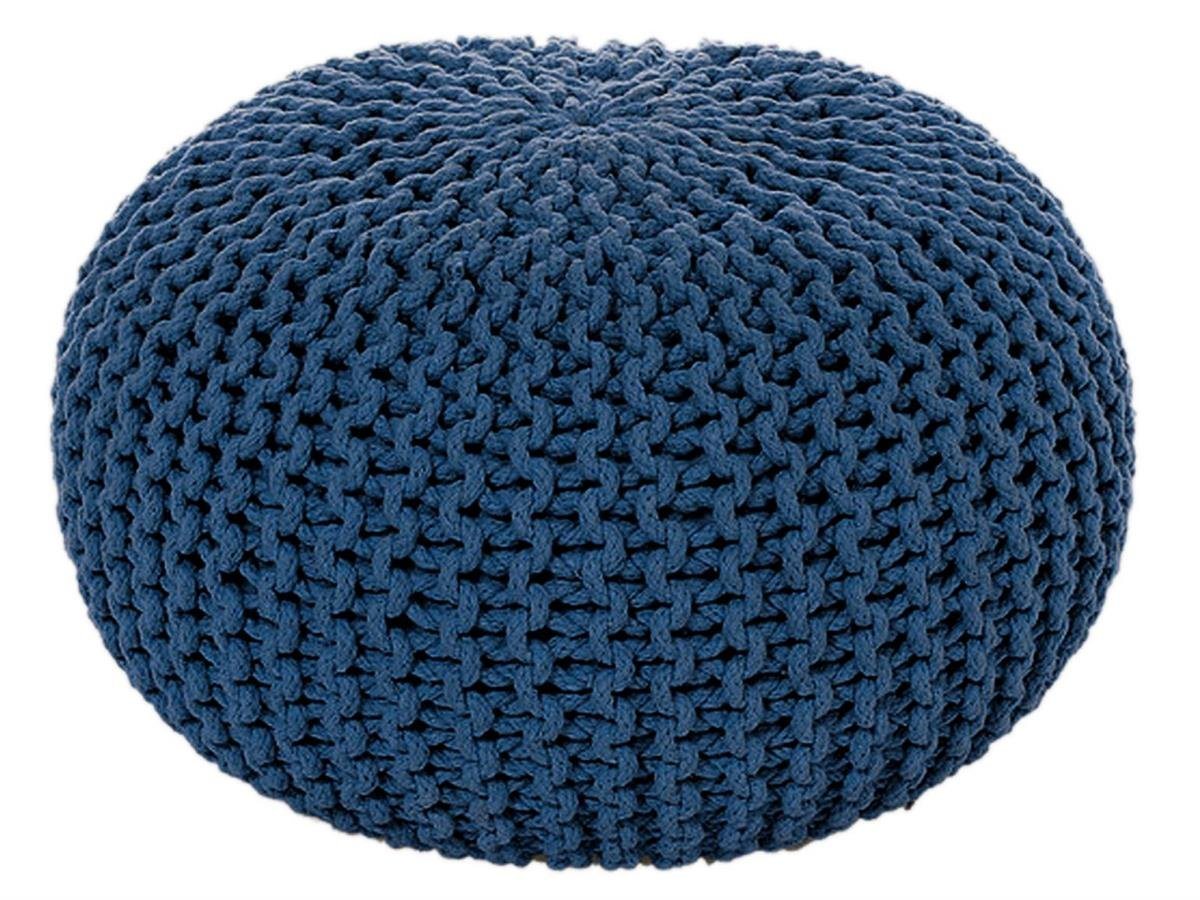 soma Sessel Soma Pouf Ø 55 cm Strickhocker Sitzpouf Sitzpuff Grobstrick-Optik ex, Stuhl Sessel Sitzplatz Sitzmöbel von soma