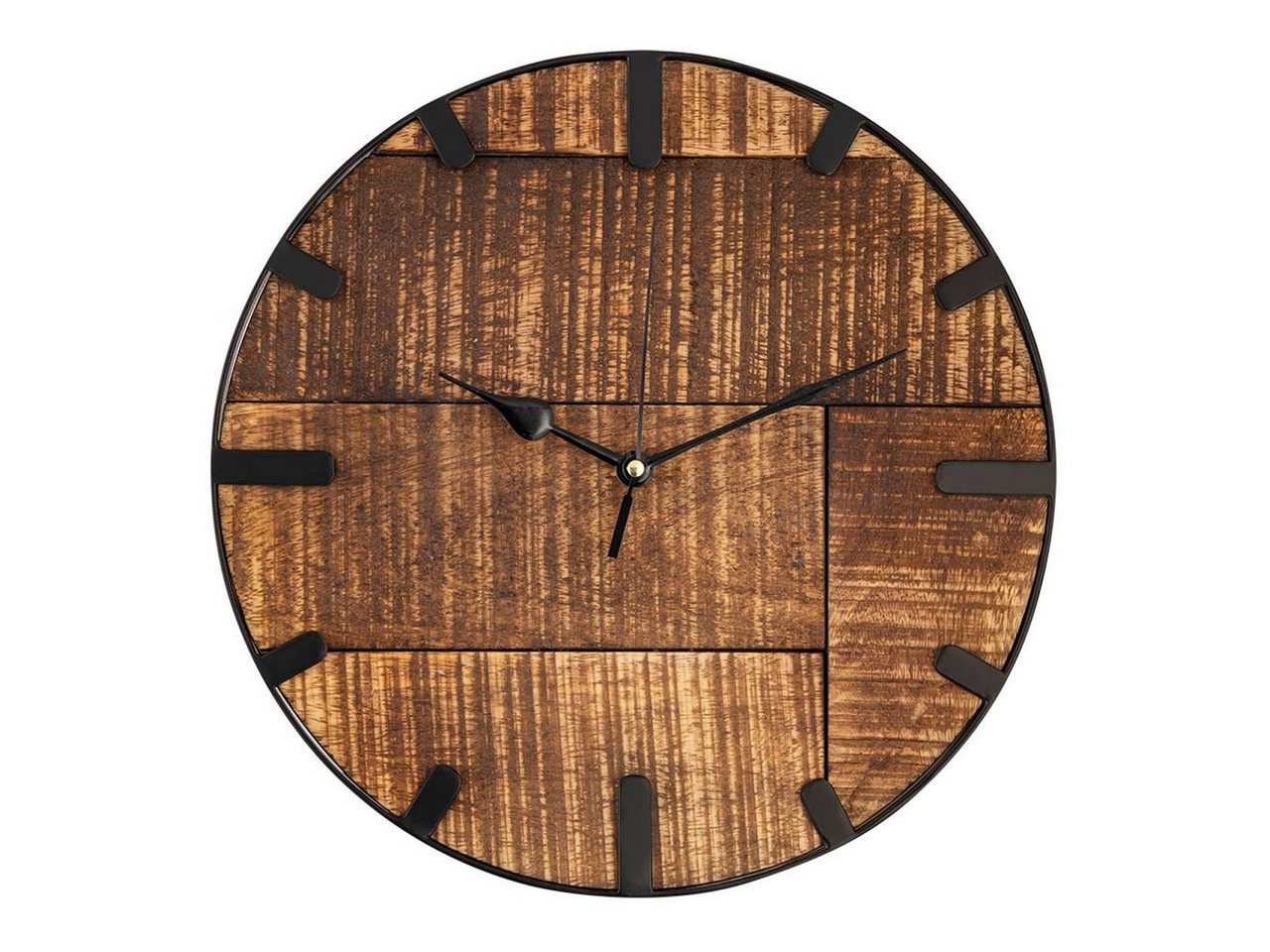 soma Uhr Wanduhr Holz ø 30 cm Wohnzimmeruhr modern rund aus Holz Vintage l von soma