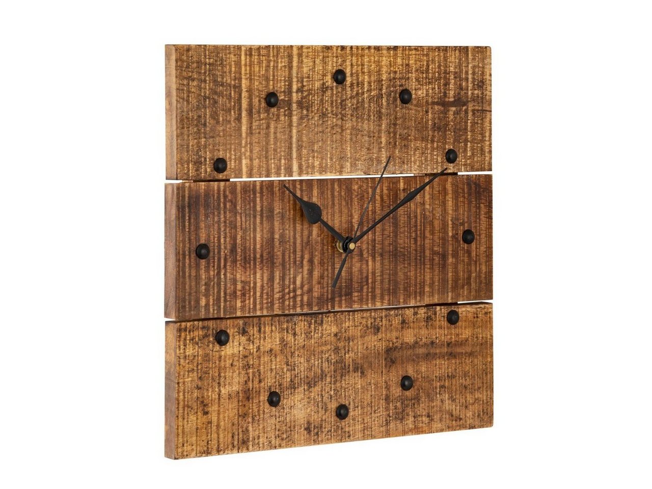 soma Uhr Wanduhr Holzuhr 30x30cm Wanduhr Holz Wohnzimmer lautlos quadratis von soma