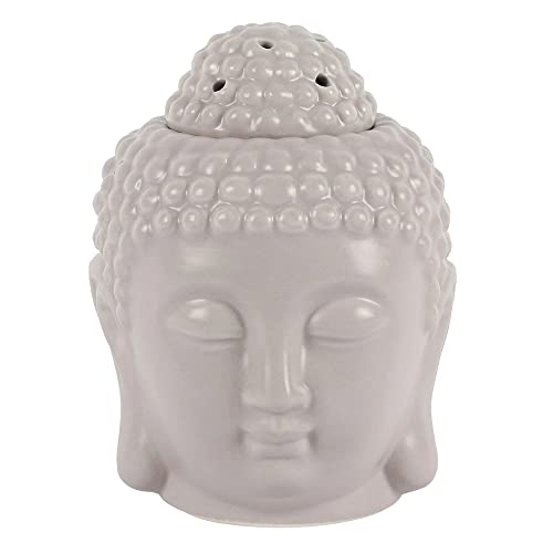 Ölbrenner | Buddha-Kopf | Grau | klein | 1 Stück 494 g von something different