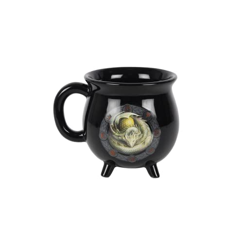 Schwarze Ostara-Kesseltasse von Anne Stokes – 10 cm x 10 cm (1 Stück) – Farbwechselnde magische Tasse – perfekte Heimdekoration und Geschenk von something different