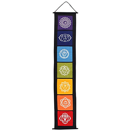 Something Different – Chakra-Symbol-Banner, Stoff, mehrfarbig, 29 x 0,2 x 154 cm von something different