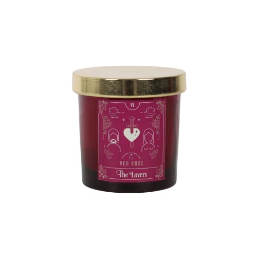 Something Different FT_52531 Duftkerze | The Lovers Red Rose Tarot | 1 Stück 350 g, mehrfarbig von something different