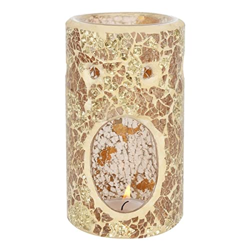 Elegante Goldglas-Säulen-Ölbrenner, 14,5 cm x 8 cm, luxuriöses Design, Aromatherapie-Zubehör, ideal für Zuhause und Büro, 1 Stück Elegante Goldglas-Säulen-Ölbrenner, 14,5 cm x 8 cm, luxuriöses Design, Aromatherapie-Zubehör, ideal für Zuhause und Büro, 1 Stück von something different