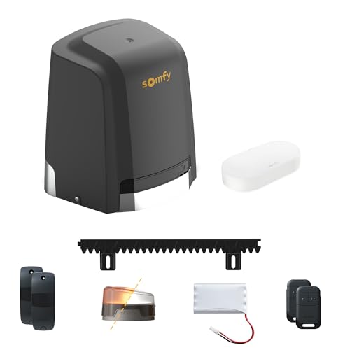 Somfy 1246286 – Schiebetor-Antrieb Slidymoove 600 + Connectivity Kit, mit 2 Keypop-Fernbedienungen, 4m Zahnstange, 1 Notstrombatterie, 1 Warnleuchte, Lichtschranke, Torlänge max.8m, Gewicht max.600kg Somfy 1246286 – Schiebetor-Antrieb Slidymoove 600 + Connectivity Kit, mit 2 Keypop-Fernbedienungen, 4m Zahnstange, 1 Notstrombatterie, 1 Warnleuchte, Lichtschranke, Torlänge max.8m, Gewicht max.600kg von Somfy